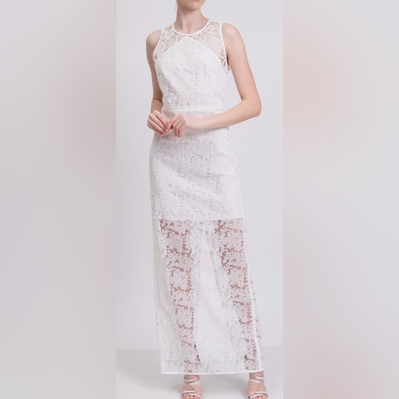 Diane Von Furstenberg Tulle Overlay Wedding Gown - Picture 1 of 5